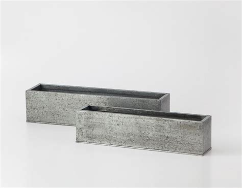 galvanized rectangle planters